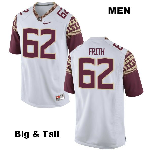 Men's NCAA Nike Florida State Seminoles #62 Ethan Frith College Big & Tall White Stitched Authentic Football Jersey AMR7569CX